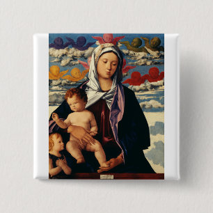 Bellinis Jungfrau und Kind Hochfidelity-Kunst Button