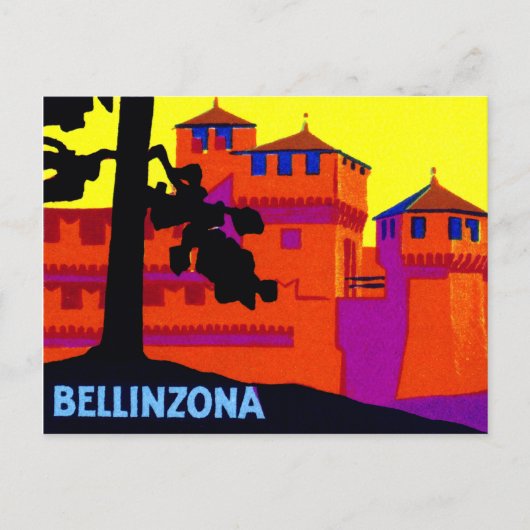 Bellinzona Schweiz 1925 Postkarte (Vorderseite)