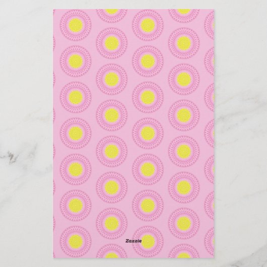 Bellis Mandala Briefpapier (Rückseite)