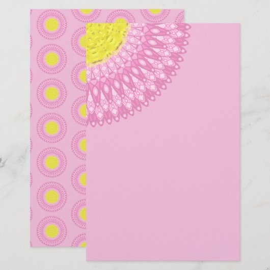 Bellis Mandala Briefpapier (Vorne/Hinten)