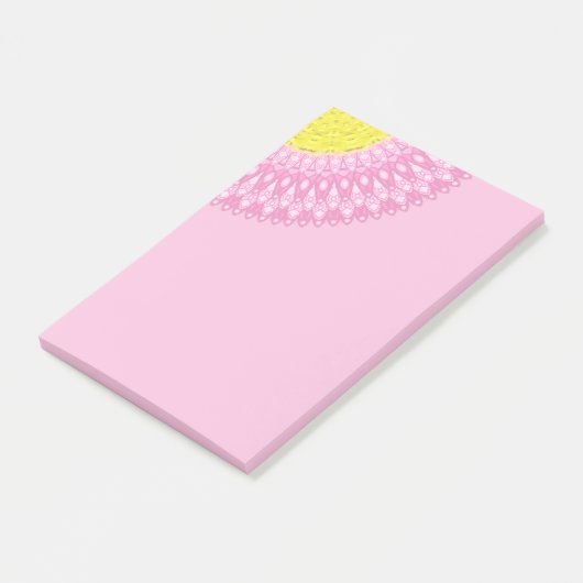 Bellis Mandala Post-it Klebezettel (angewinkelt)