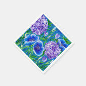 Bellisima Hydrangea Floral Napkins Serviette (Ecke)