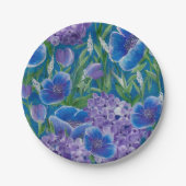 Bellisima Repeat Muster Floral Plate Pappteller (Vorderseite)