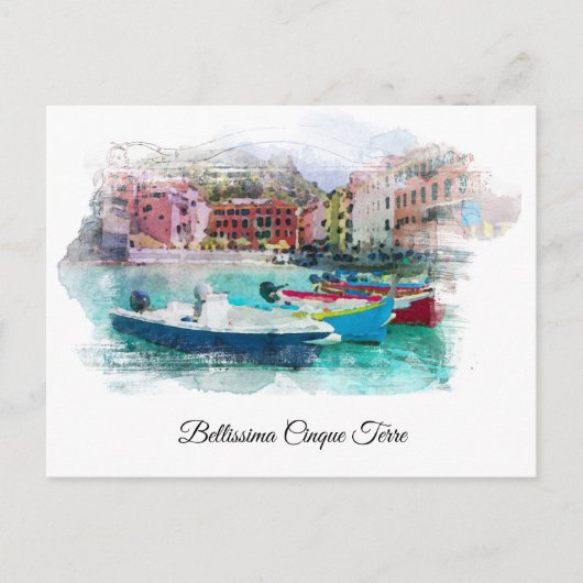** Bellissima Italian Language Cinque Terra Italie Postkarte (Vorderseite)