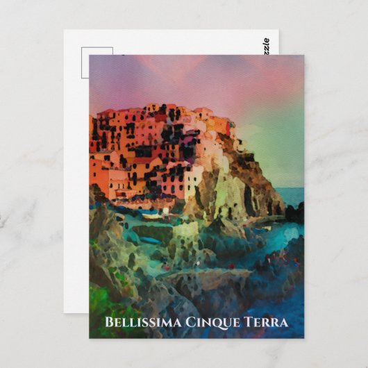 ** Bellissima Italien Italienische Sprache Cinque Postkarte (Vorne/Hinten)
