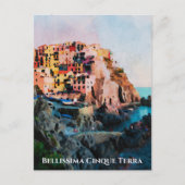 ** Bellissima - Italienische Sprache Cinque Terra Postkarte (Vorderseite)