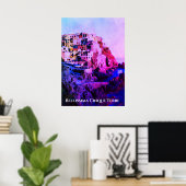** Bellissima + Italienische Sprache Cinque Terre Poster (Heimbüro)
