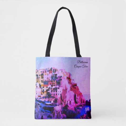 ** Bellissima * Italienische Sprache Cinque Terre Tasche (Vorderseite)