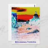 *~* Bellissima Italienische Sprache - Venedig Vene Postkarte (Vorne/Hinten)