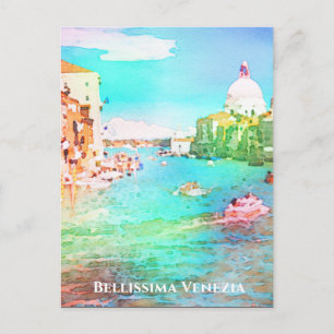 ** Bellissima Italienische Sprache Venedig Venedig Postkarte