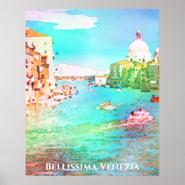 ** Bellissima Italienische Sprache Venedig Venezia Poster