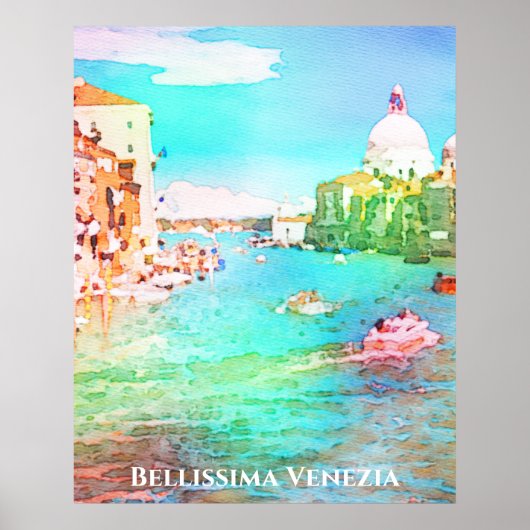 ** Bellissima Italienische Sprache Venedig Venezia Poster (Vorne)