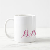 Bellissima! Rosa Typografie Kaffeetasse (Links)