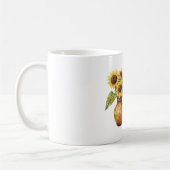 Bellissima (schöne) Sonnenblumen im Vasen Kaffeetasse (Links)
