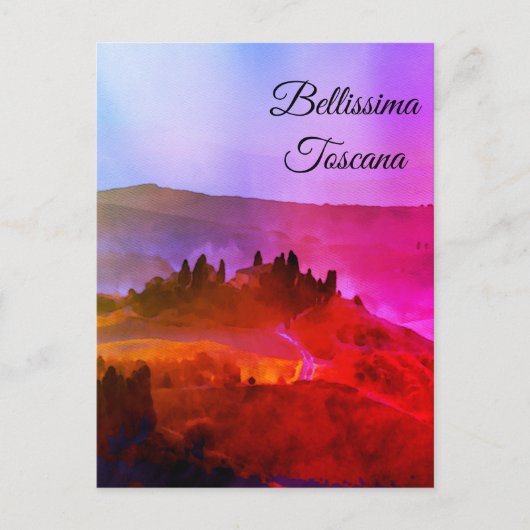 *~* Bellissima Toscana - Italienische Sprache der  Postkarte (Vorderseite)