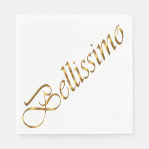 Bellissimo. Goldener Gradientext. Serviette