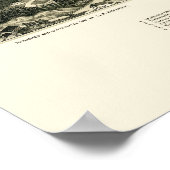 Bellows Falls, VT Panorama Karte - 1880 Poster (Ecke)