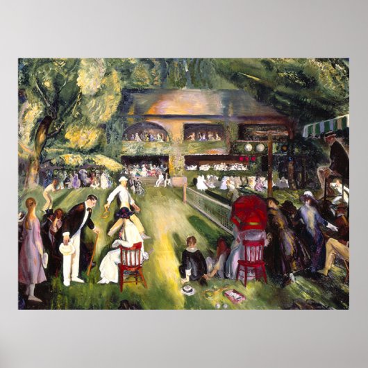 Bellows - Tennis in Newport, schöne Kunst, Poster (Vorne)