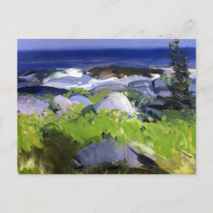 Bellows - Weinbewachsene Küste, Monhegan Island, Postkarte