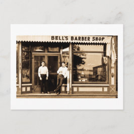 Bell's Barber Shop Vintag Americana Postkarte