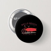 Bells Beach Australia Surfboard Bike Surfer Button (Vorne & Hinten)