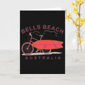 Bells Beach Australia Surfboard Bike Surfer  Karte (Gelbe Blume)