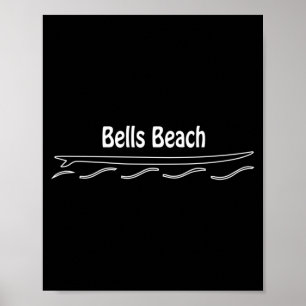 Bells Beach Australien Single Fin Surfboard Surfen Poster