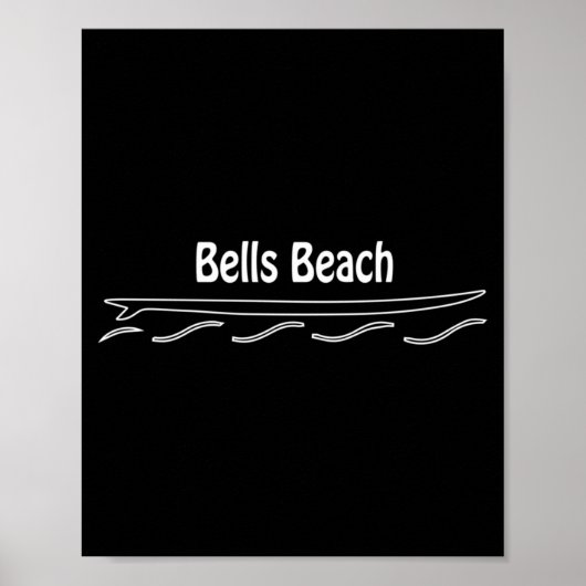 Bells Beach Australien Single Fin Surfboard Surfen Poster (Vorne)