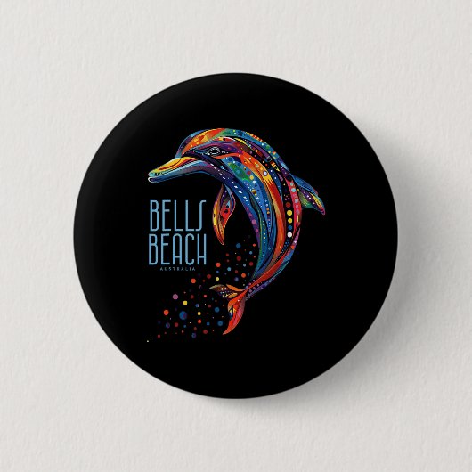 Bells Beach Australien Vintage Surfer Retro Surfen Button (Vorderseite)