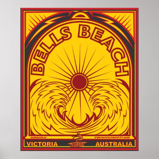 BELLS BEACH VICTORIA AUSTRALIA SURFBREAK SURFEN POSTER (Vorne)