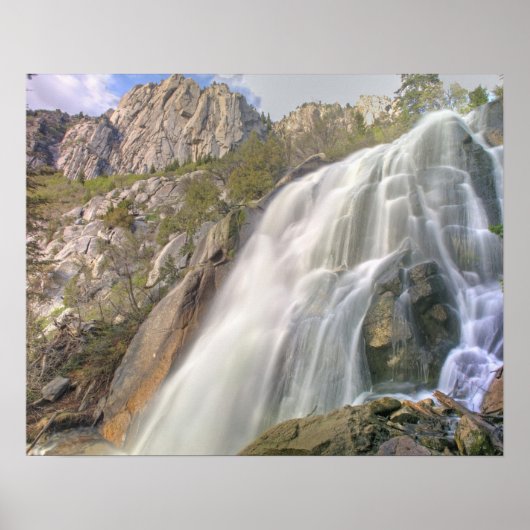 Bells Canyon Waterfall, Lone Peak Wilderness, Poster (Vorne)