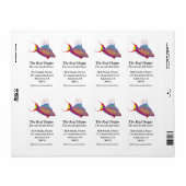 Bells Flasher Wrasse individualisierbares Label (Vorne)