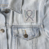 Bell's Palsy Awareness Ribbon Angel Art Button (Beispiel)