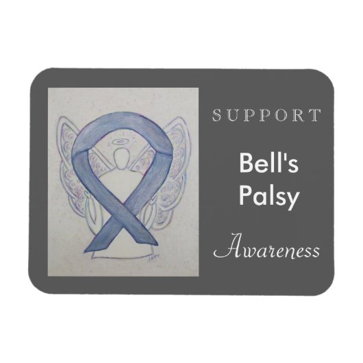 Bell's Palsy Awareness Ribbon Angel Custom Magnet (Horizontal)