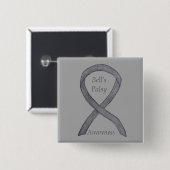 Bell's Palsy Awareness Ribbon Custom Button (Vorne & Hinten)
