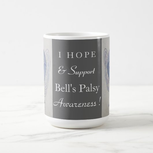 Bell's Palsy Awareness Ribbon Engel Custom Tasse (Mittel)