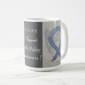 Bell's Palsy Awareness Ribbon Engel Custom Tasse (VorderseiteRechts)