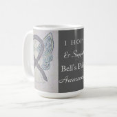 Bell's Palsy Awareness Ribbon Engel Custom Tasse (Vorderseite Links)