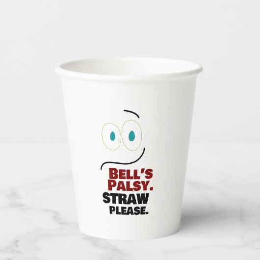 Bell's Palsy — Straw bitte — Pappbecher (Vorderseite)