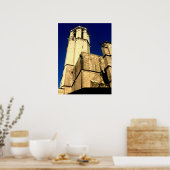 Belltower der Kathedrale von Barcelona Poster (Küche)