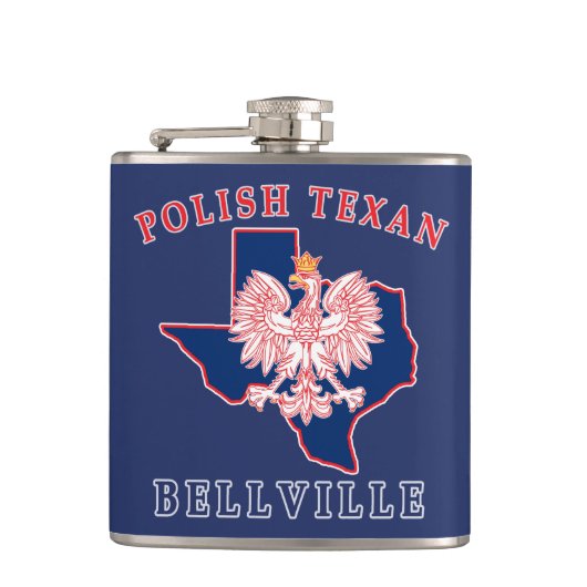Bellville Polnisch Texan Flachmann (Vorderseite)