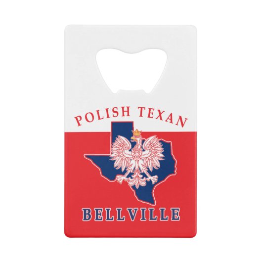Bellville Polnisch Texan Geldbeutel Flaschenöffner (Vorderseite)