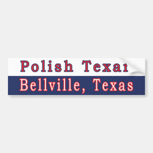 Bellville Polnischer texanischer Autoaufkleber