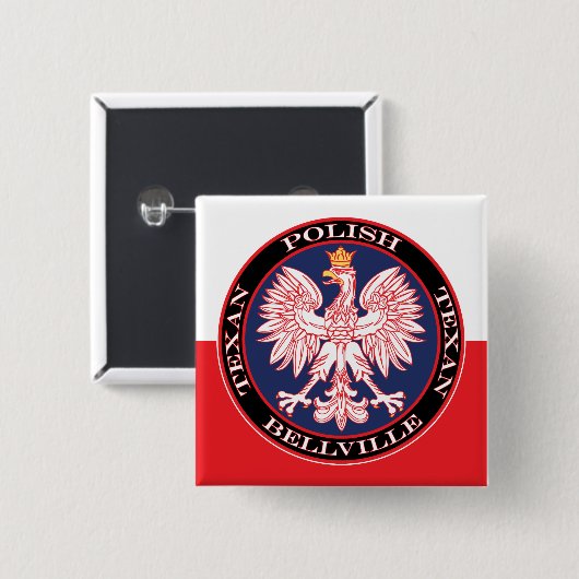Bellville Round Polish Texan Button (Vorne & Hinten)