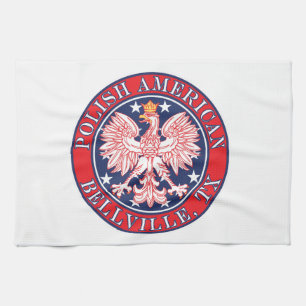 Bellville Texas Polnischer Adler Geschirrtuch