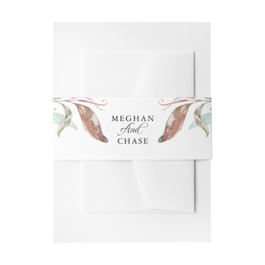 BELLY | Coral Aqua Aqua Einladungsbanderole (Vorderseite Beispiel)