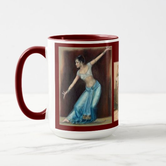 "Belly dance (Ägyptisch Arabisch: ر ص ب ق د ي" Tasse (Links)