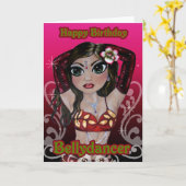 Belly Dance Birthday Card Karte (Gelbe Blume)