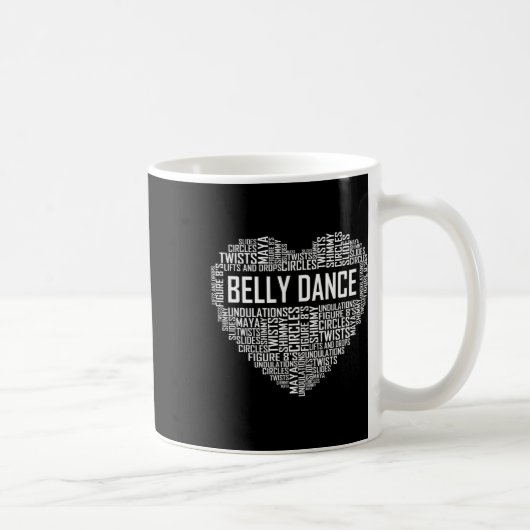Belly Dance Lover Gift Bly Dancer Herzgeschenke Kaffeetasse (Rechts)