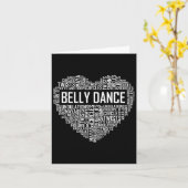 Belly Dance Lover Gift Bly Dancer Herzgeschenke Karte (Gelbe Blume)